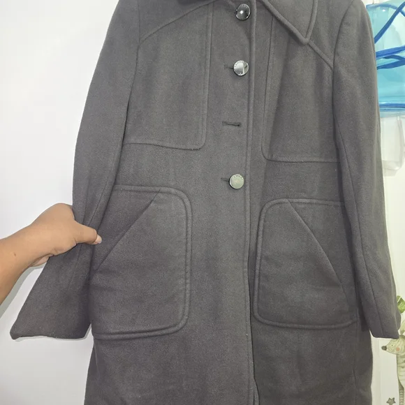 Tahari Dark Gray Trench Coat - Picture 6 of 16